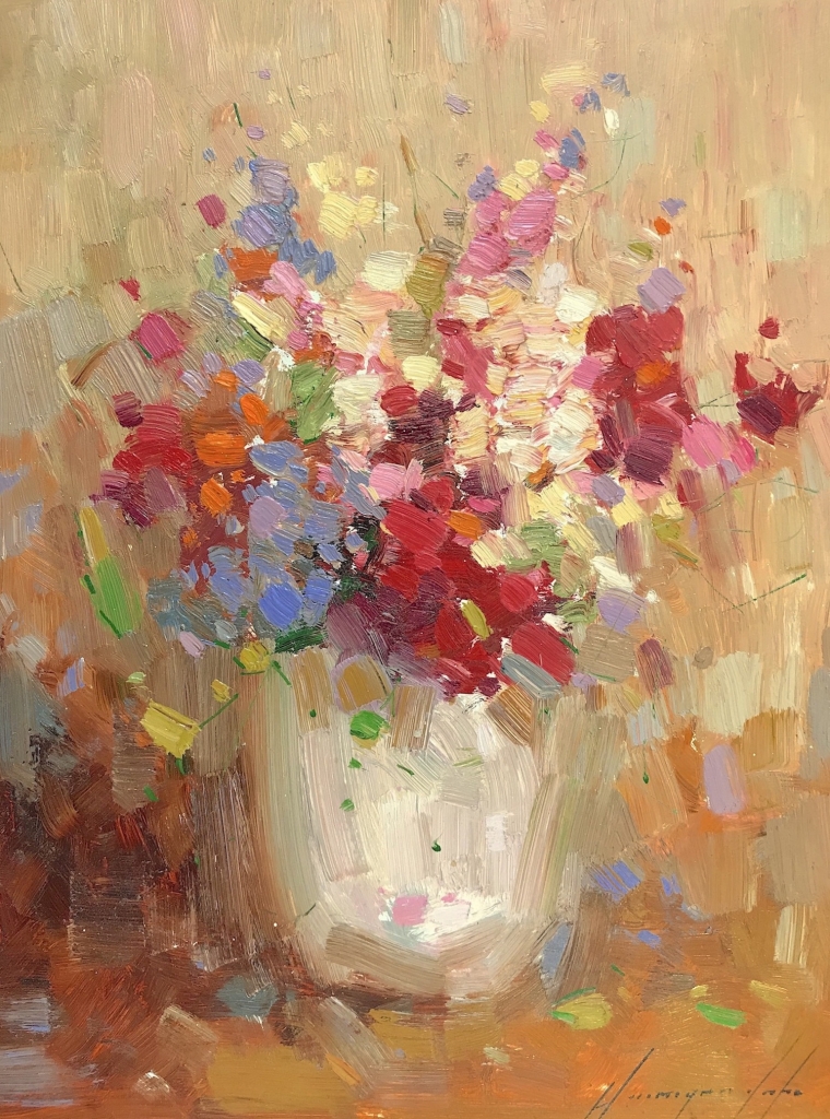 Vase Of Flowers, Original oil Painting, Handmade artwork, One of a Kind        